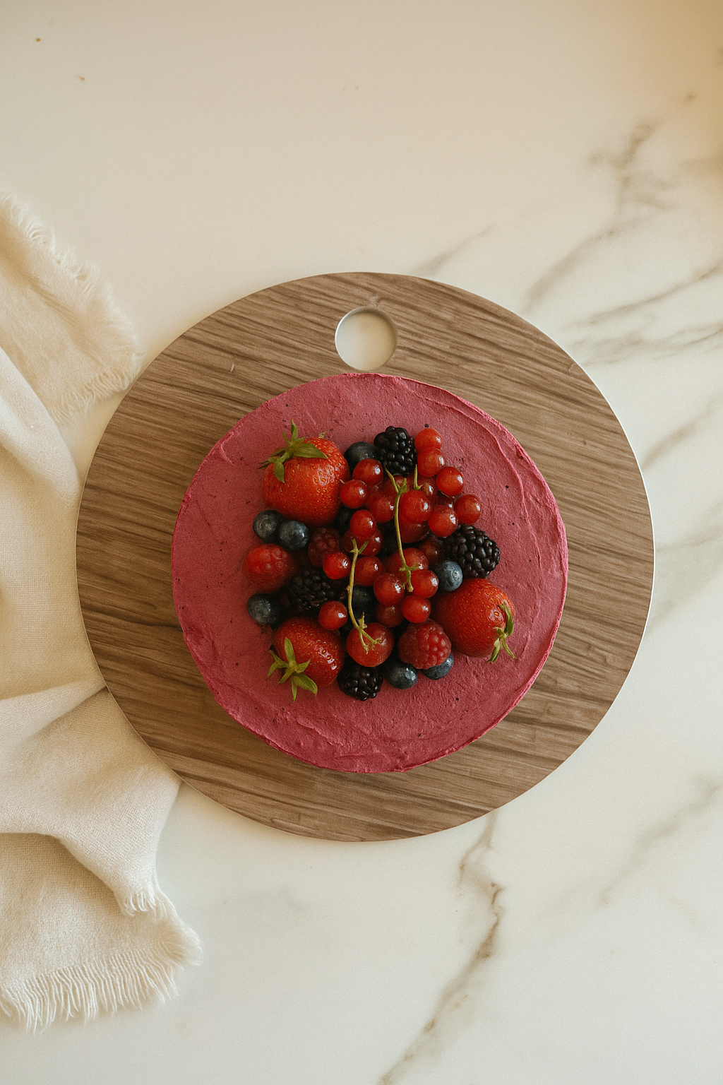 Plato de piedra redondo maxi agujero