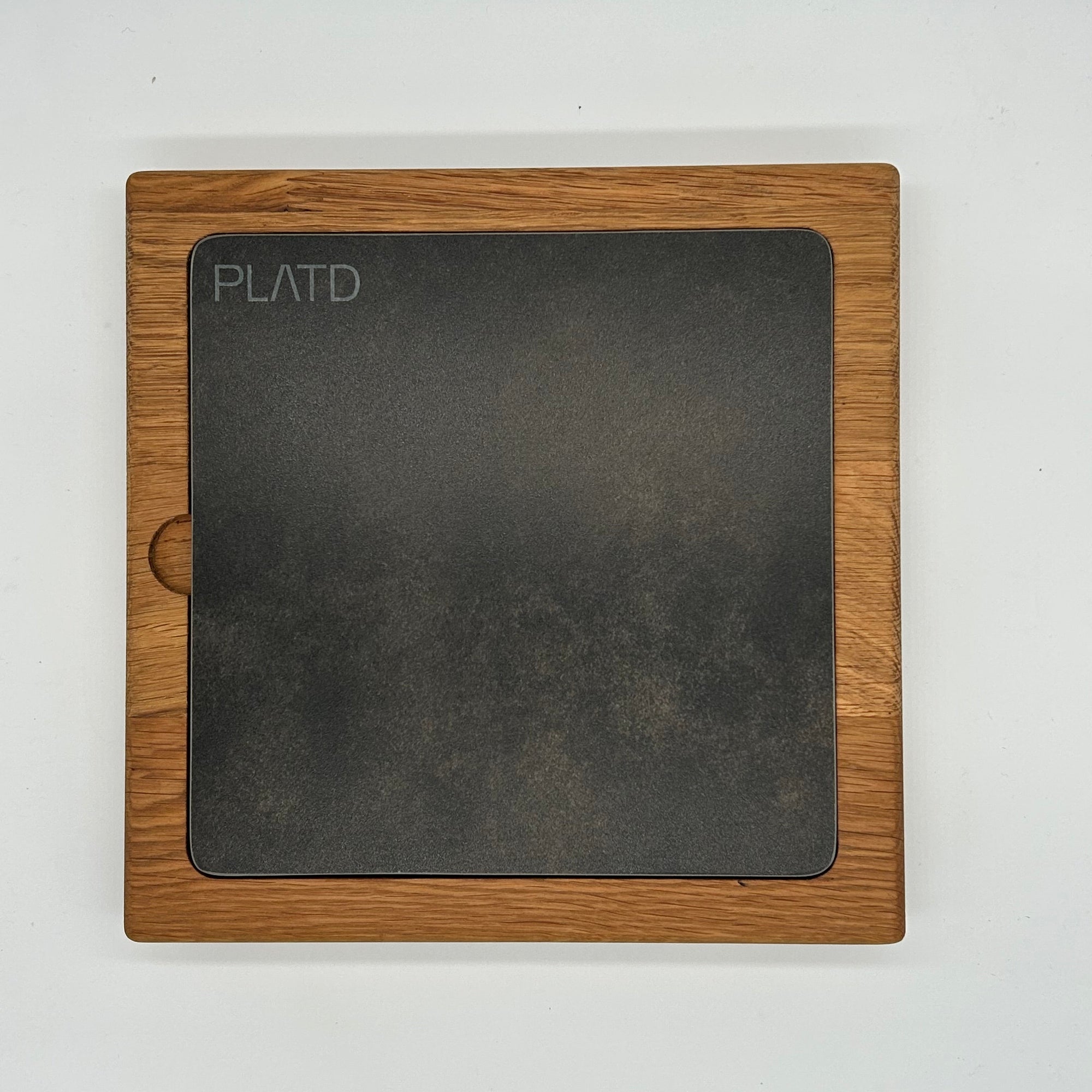 Dúo PLATD cuadrado- Tabla de Roble + piedra