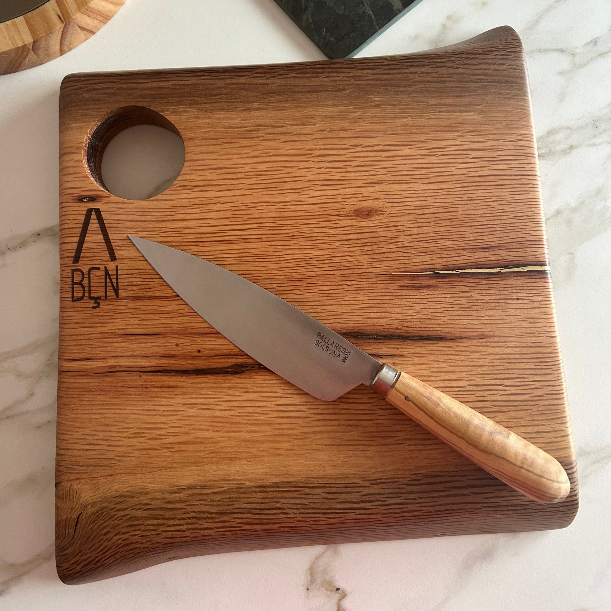 Cuchillo Pallarès cocina con Mango redondo de Olivo