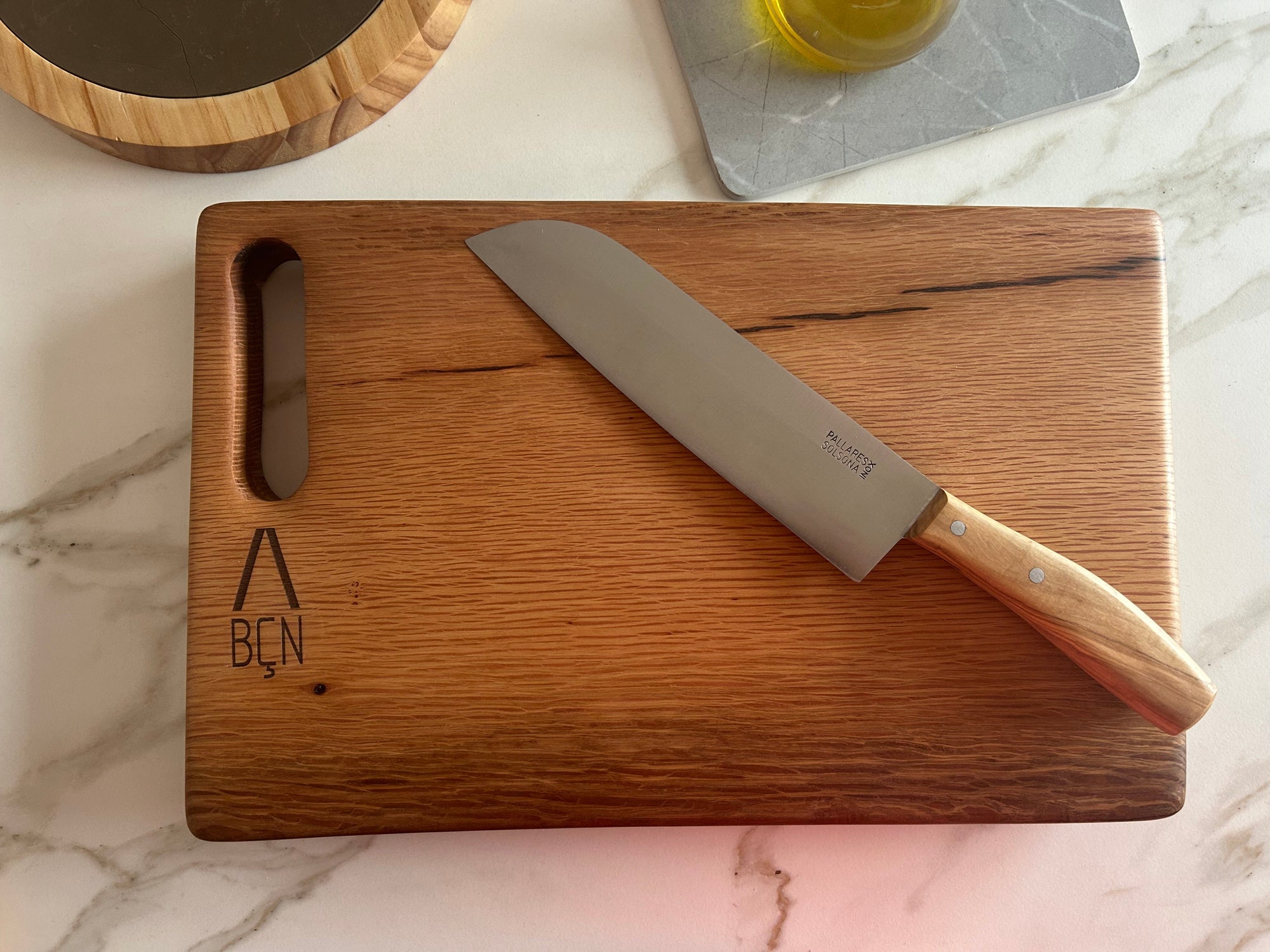 Tabla de madera natural de Roble rectangular