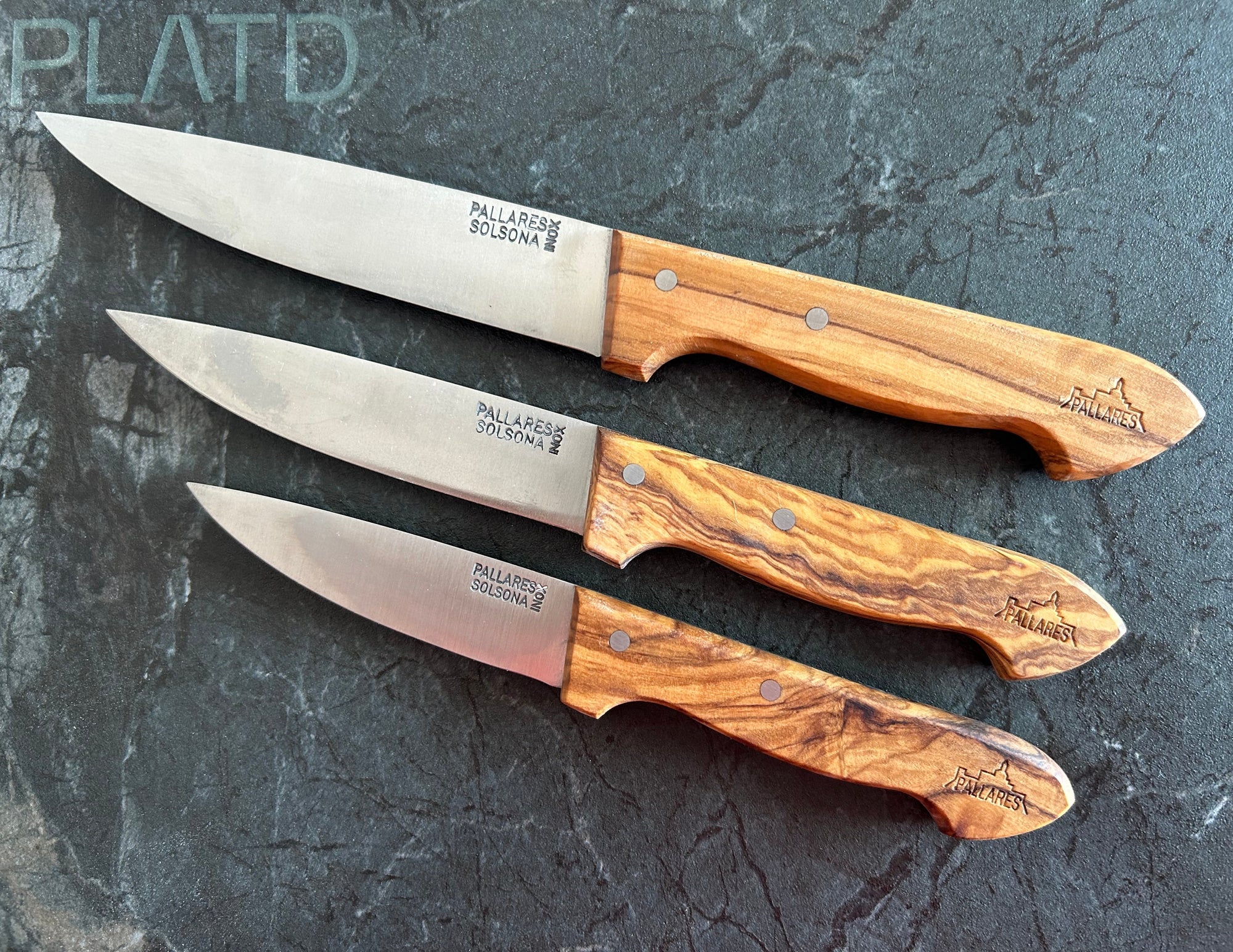 Cuchillo de cocina INOX con mango de olivo - Pallarès