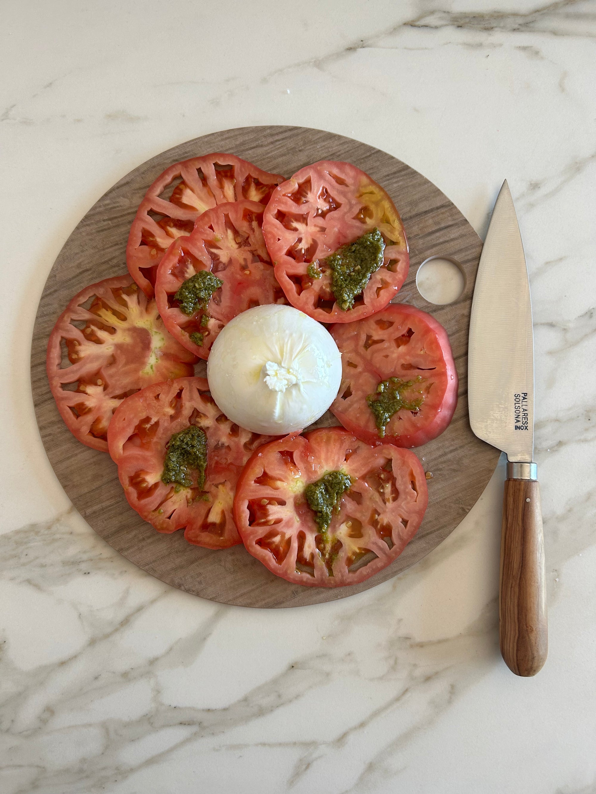 Plato de piedra redondo maxi agujero