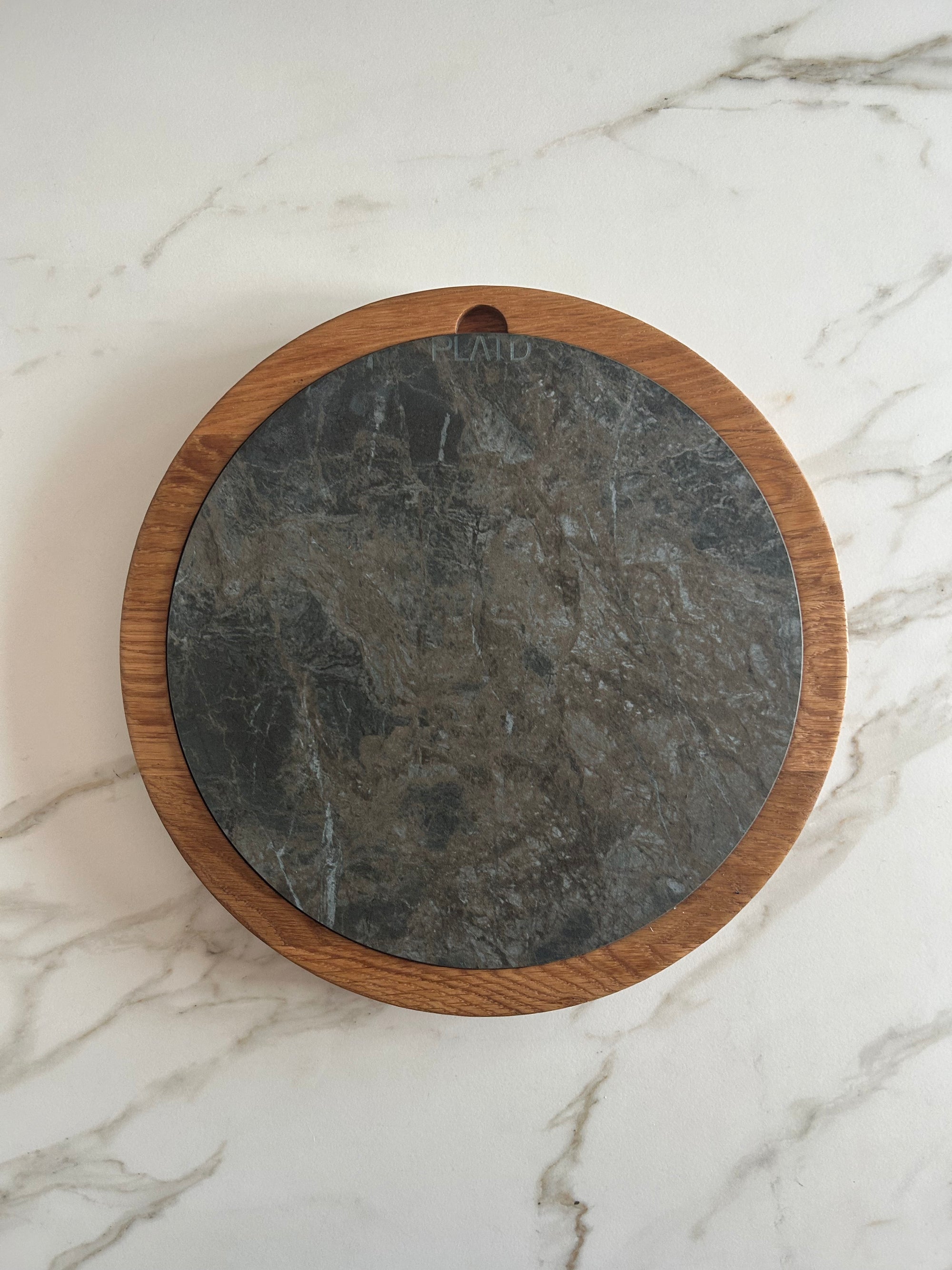 Dúo PLATD redondo maxi - Tabla de Roble + piedra
