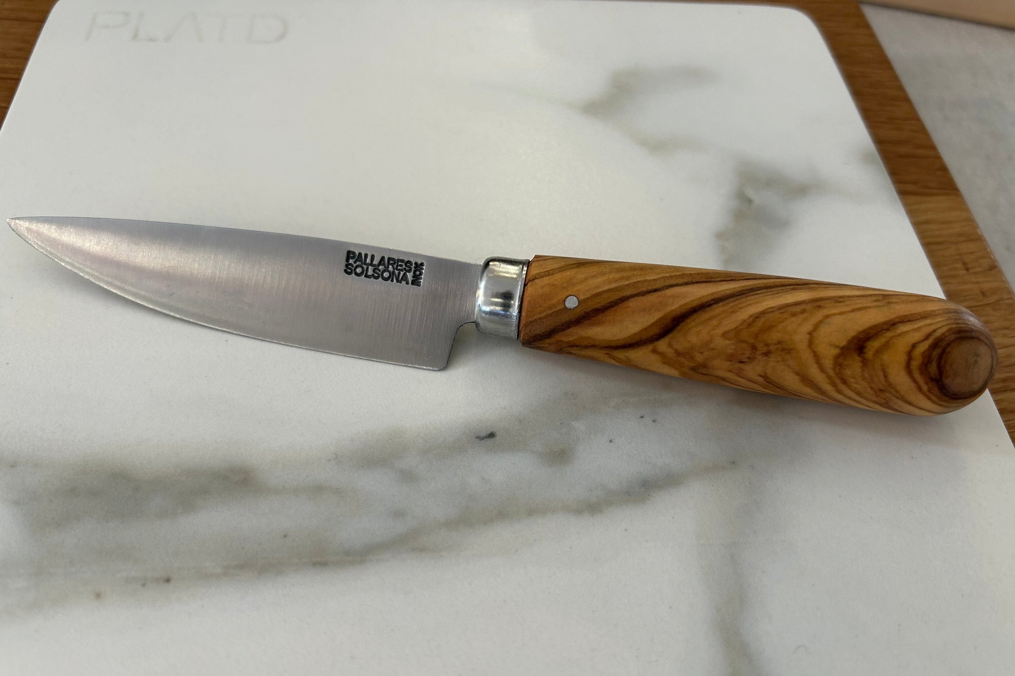 Cuchillo INOX 8 cm mango redondo de olivo - Pallarès