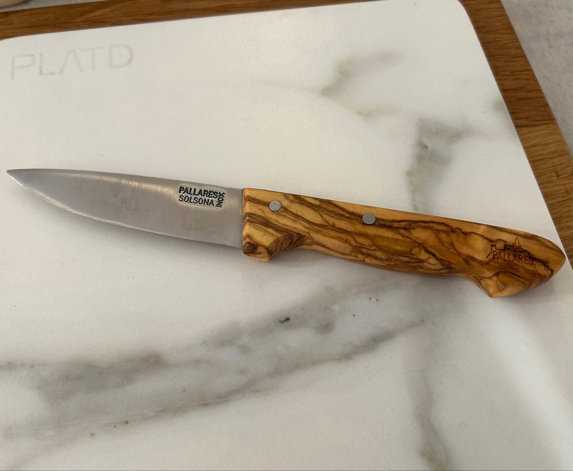 Cuchillo de cocina INOX con mango de olivo - Pallarès