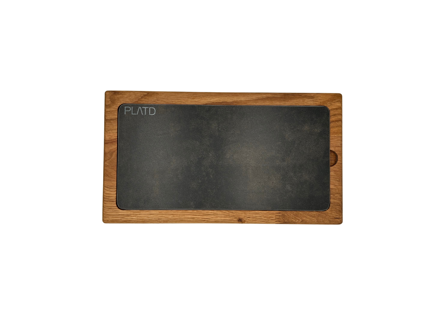 Dúo PLATD rectangular - Tabla de Roble + piedra