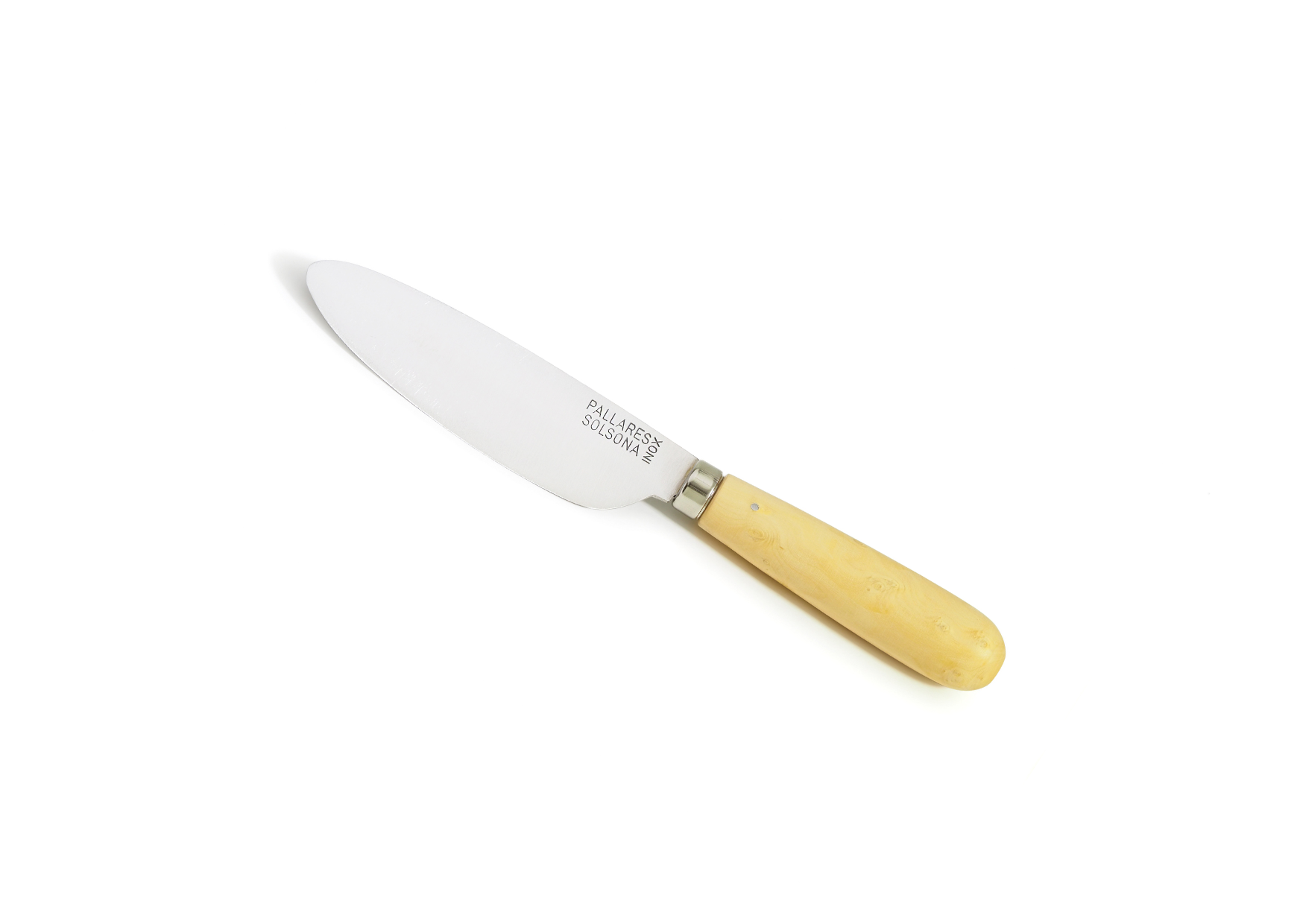 Cuchillo de sobrasada, paté o mantequilla INOX con mango de Boj - Pallarès