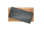 Dúo PLATD rectangular - Tabla de Roble + piedra