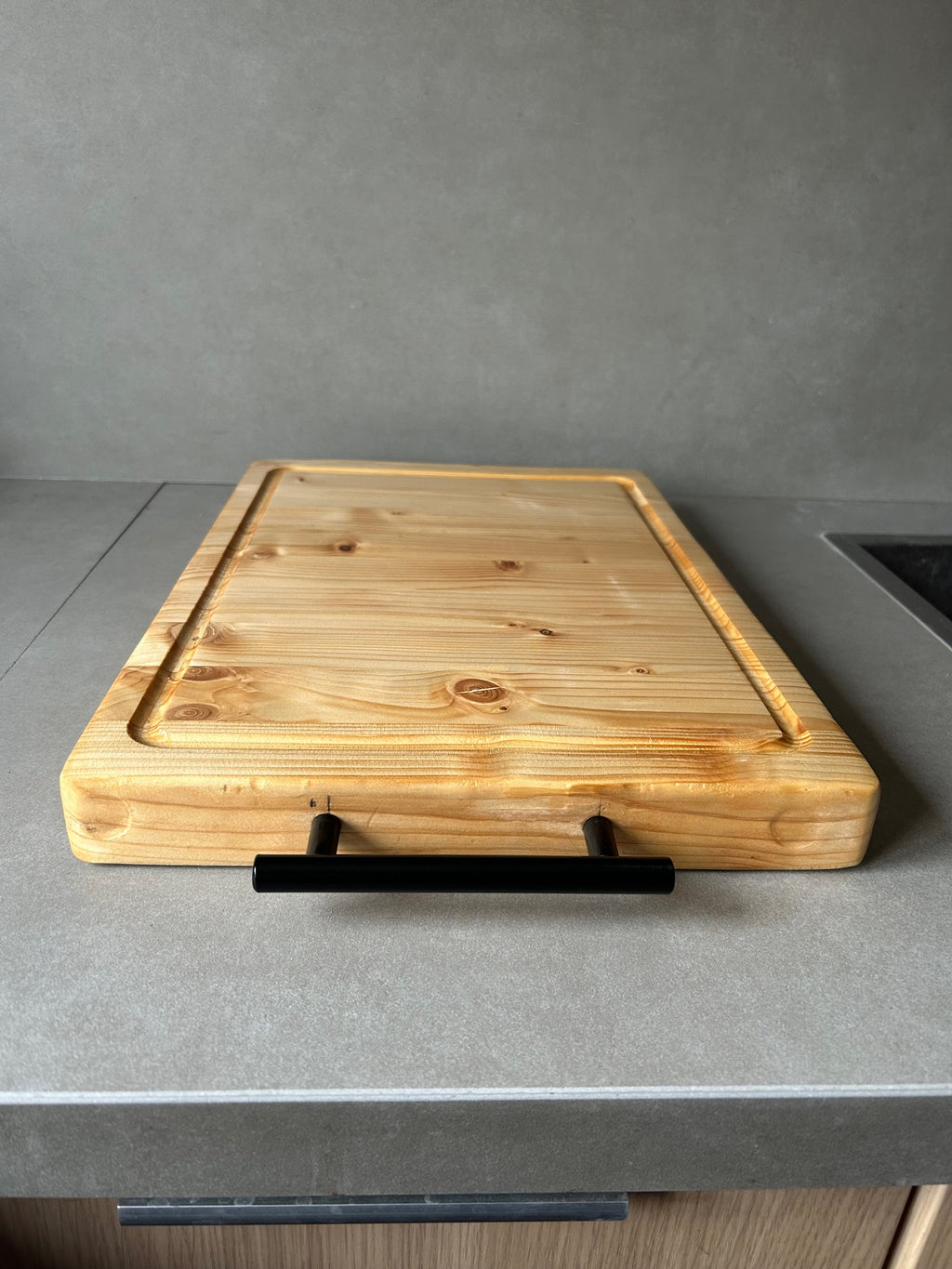 Tabla de madera de Abeto con manetas