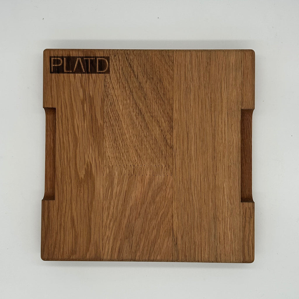 Dúo PLATD cuadrado- Tabla de Roble + piedra