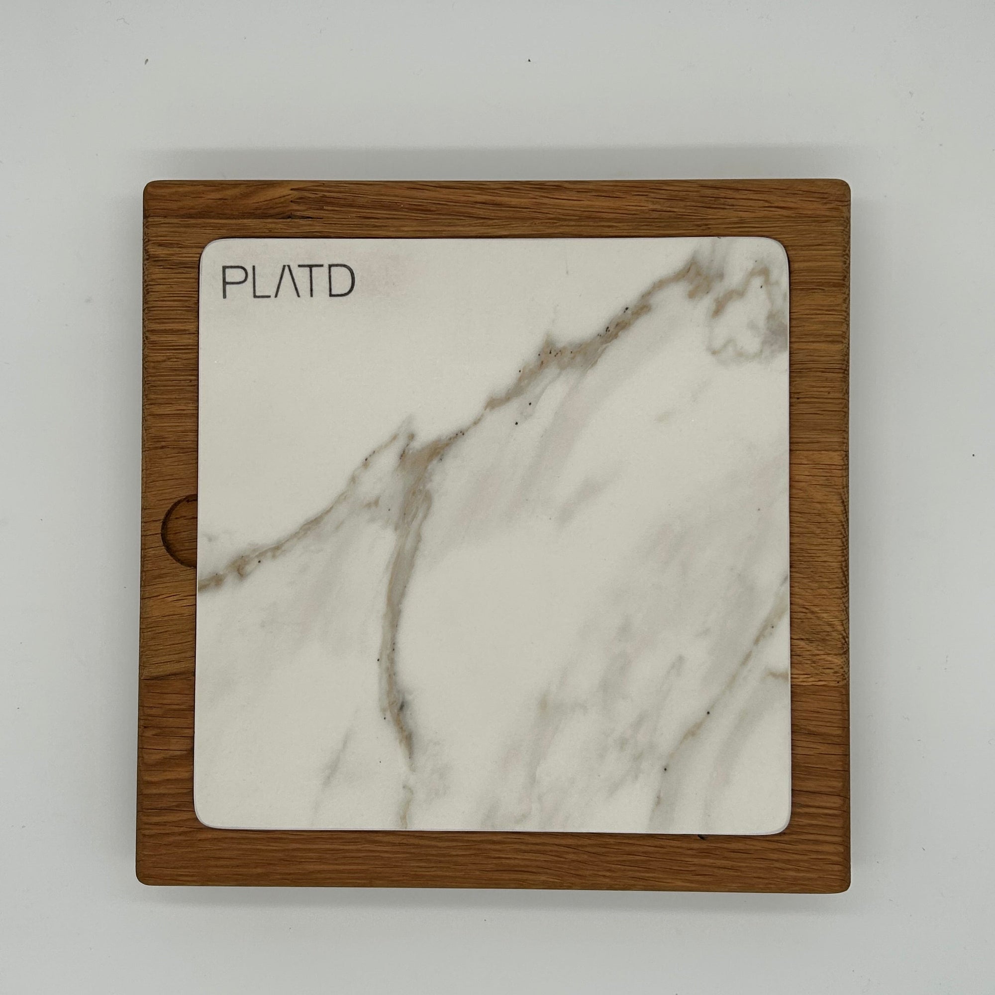 Dúo PLATD cuadrado- Tabla de Roble + piedra