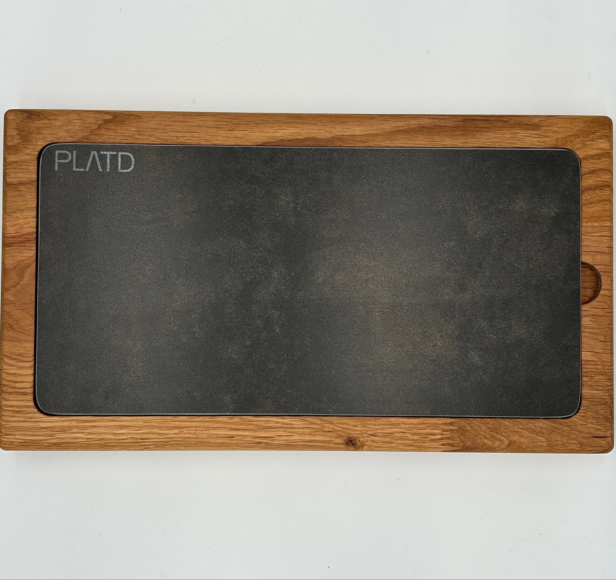 Dúo PLATD rectangular - Tabla de Roble + piedra