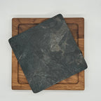 Dúo PLATD cuadrado- Tabla de Roble + piedra