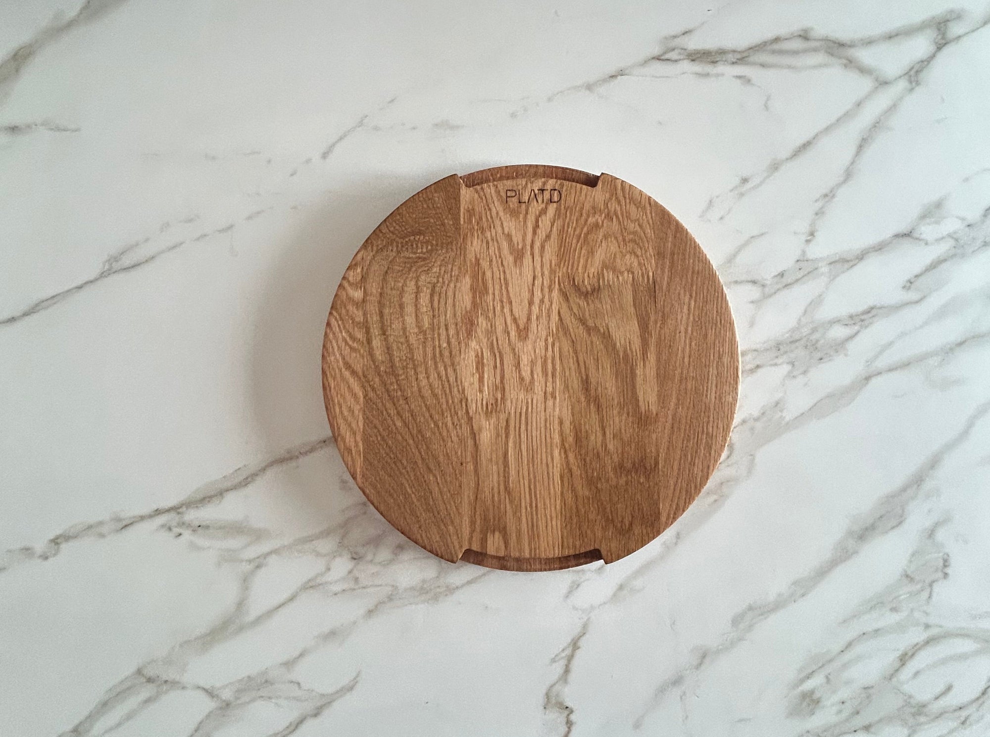 Dúo PLATD redondo maxi - Tabla de Roble + piedra