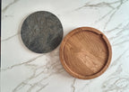 Dúo PLATD redondo maxi - Tabla de Roble + piedra