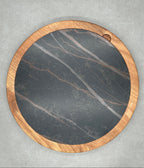 Dúo PLATD redondo maxi - Tabla de Roble + piedra