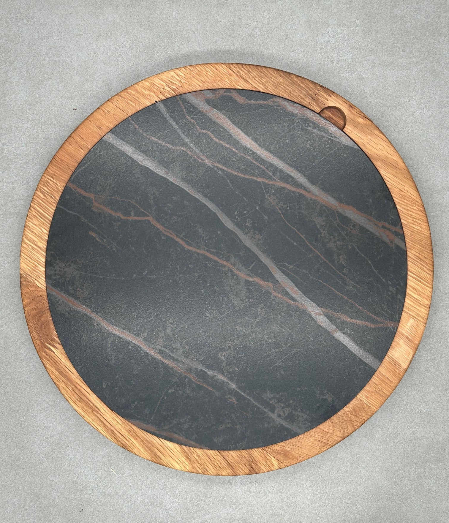 Dúo PLATD redondo maxi - Tabla de Roble + piedra