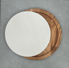 Dúo PLATD redondo maxi - Tabla de Roble + piedra