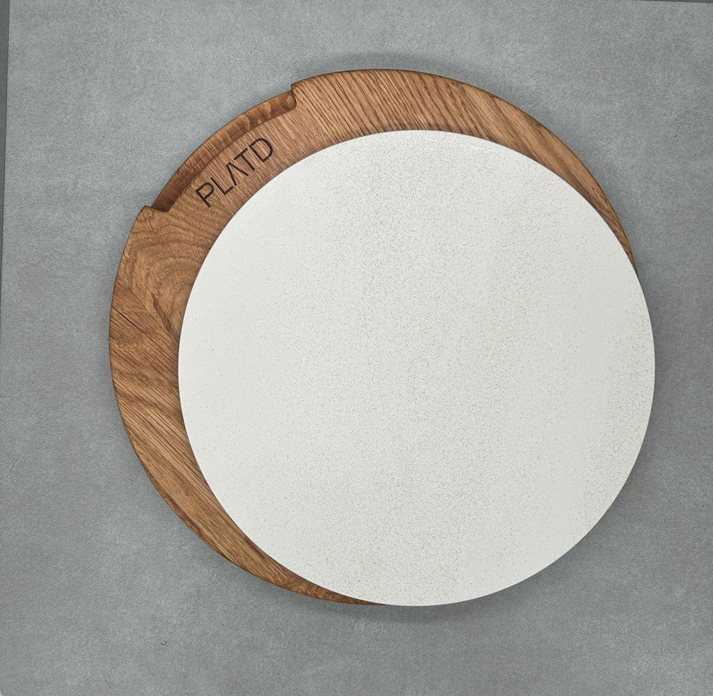 Dúo PLATD redondo maxi - Tabla de Roble + piedra