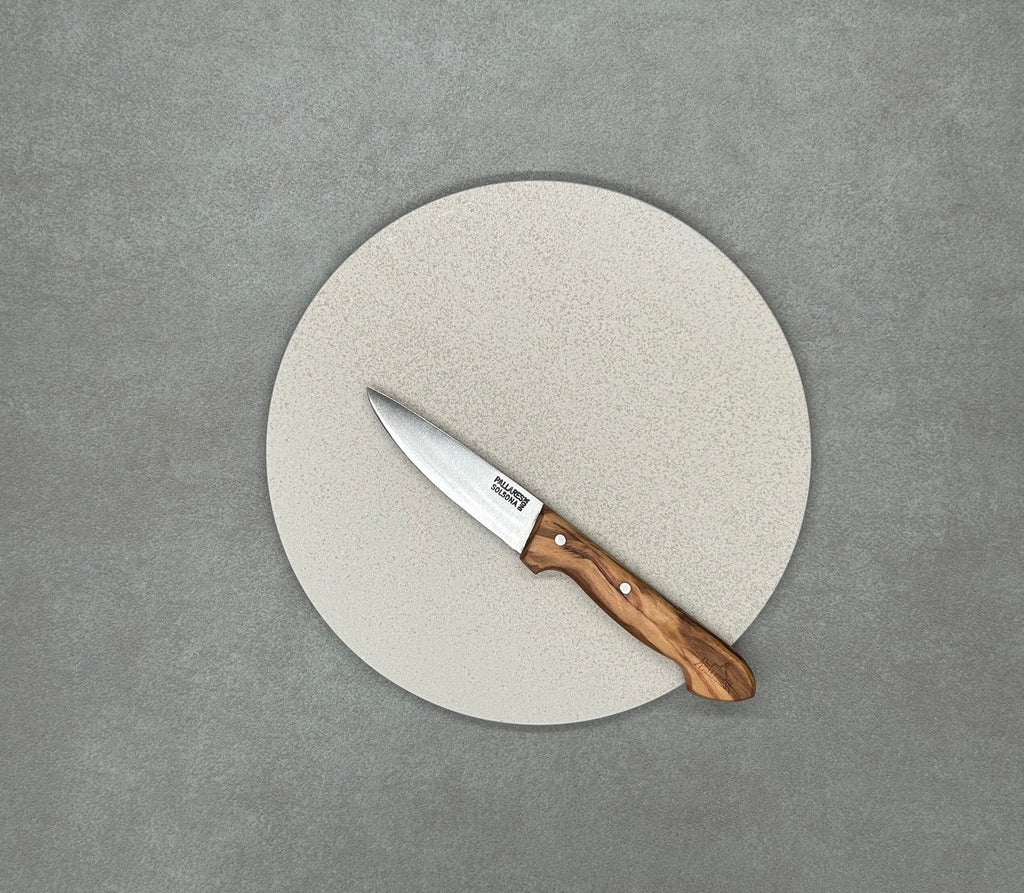 Plato de piedra redondo medio