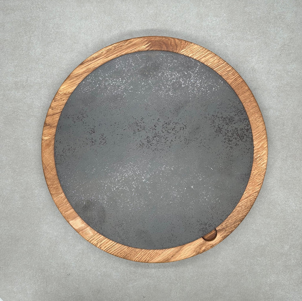 Dúo PLATD redondo maxi - Tabla de Roble + piedra