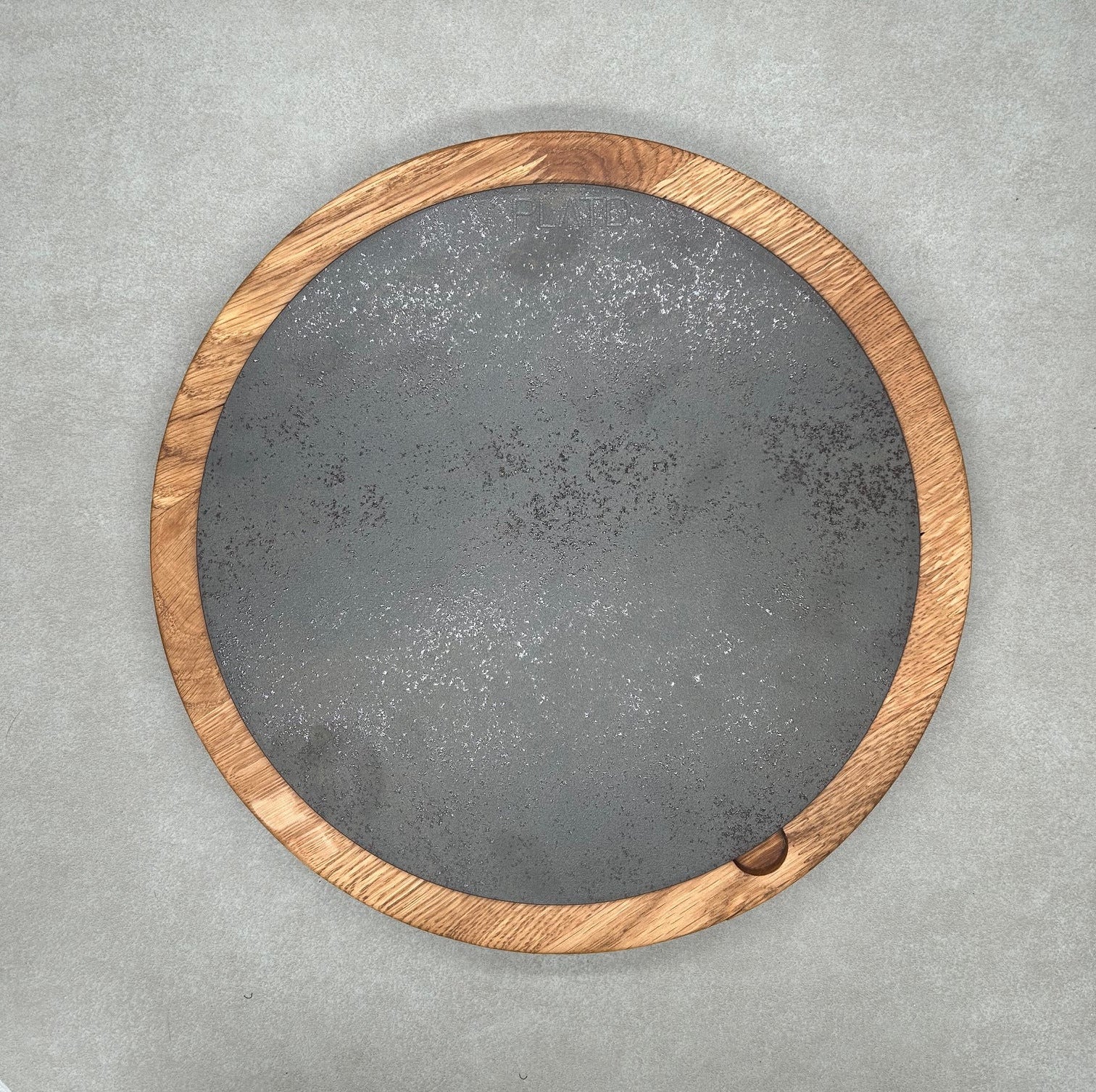 Dúo PLATD redondo maxi - Tabla de Roble + piedra