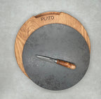 Dúo PLATD redondo maxi - Tabla de Roble + piedra