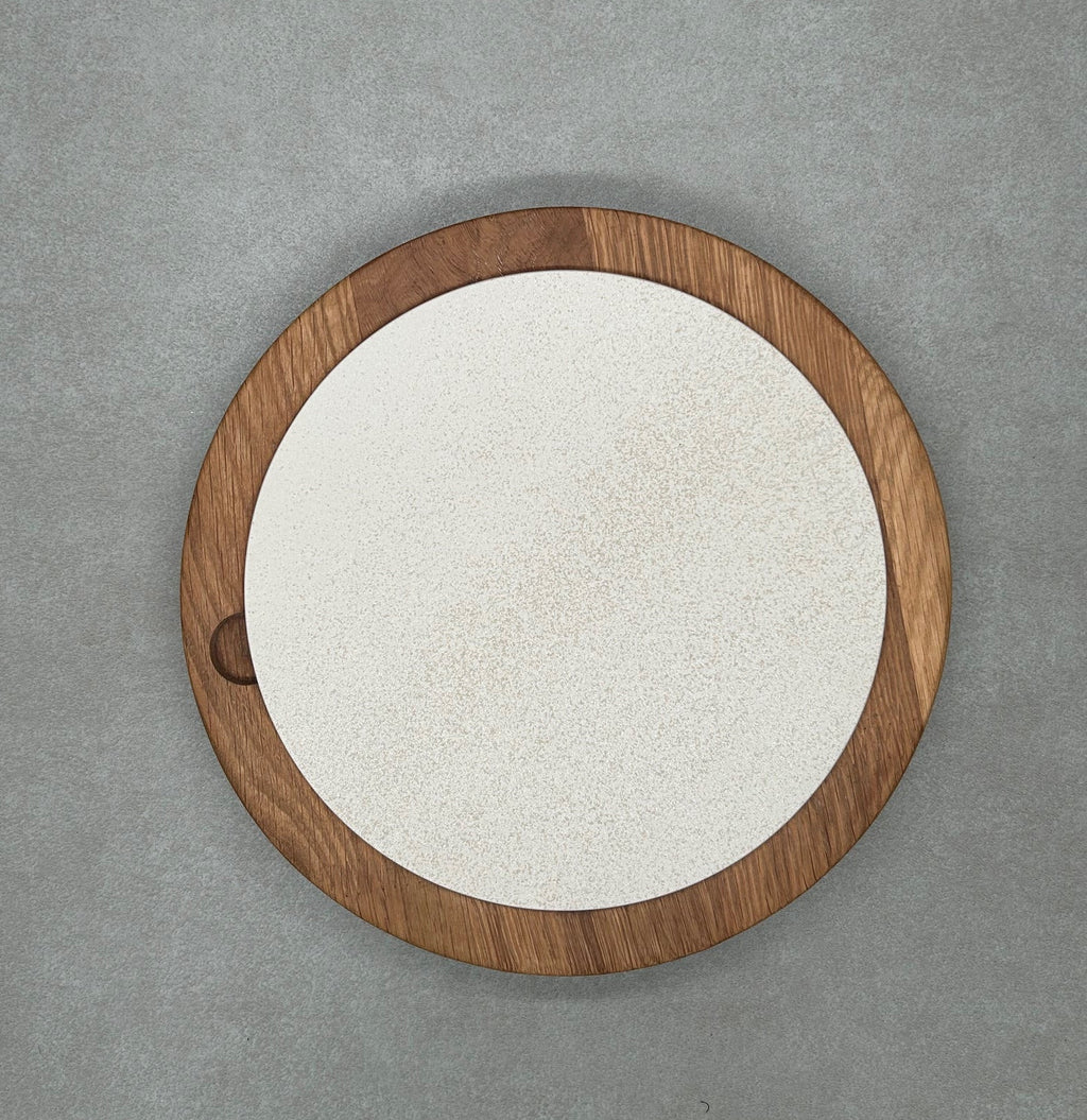 Dúo PLATD redondo mini - Tabla de Roble + piedra