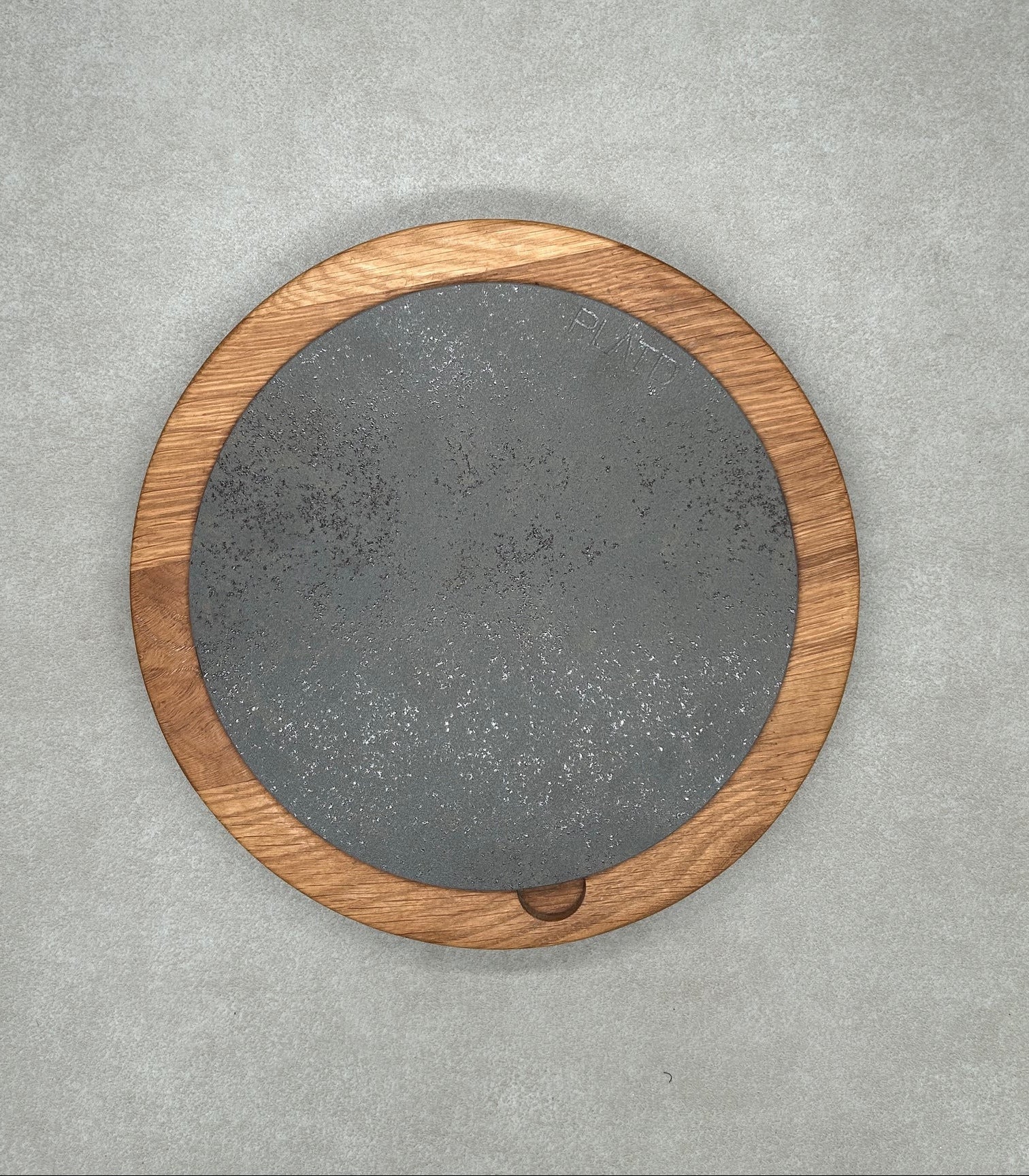 Dúo PLATD redondo mini - Tabla de Roble + piedra