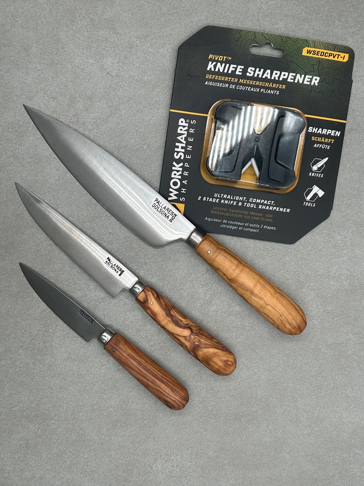 Set de cuchillos Pallarès de olivo