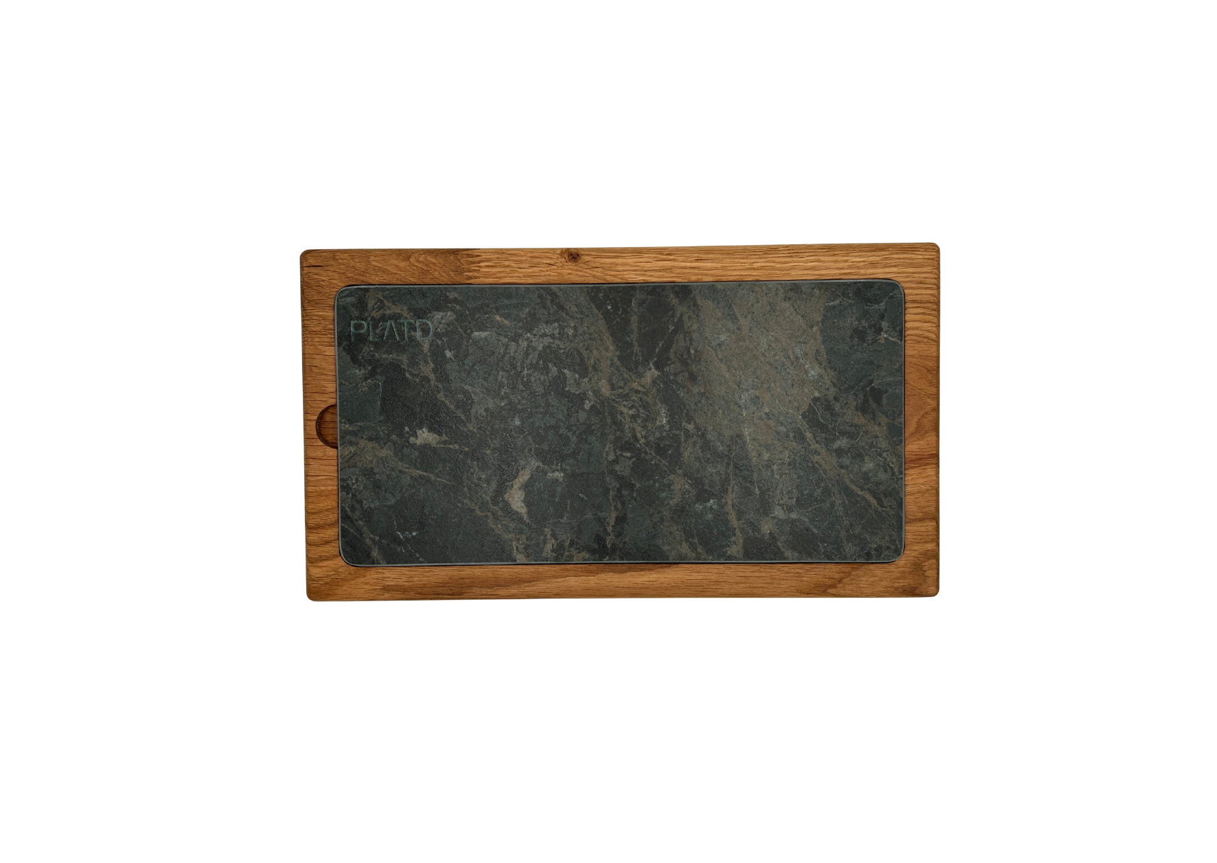 Dúo PLATD rectangular - Tabla de Roble + piedra